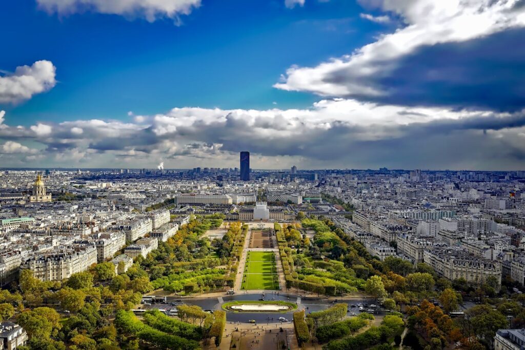 Champs de Mars foto tirada por drone.