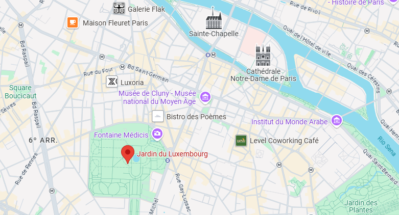 Imagem google maps, Paris.
