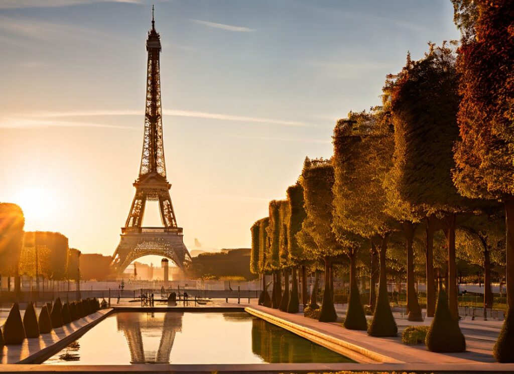 Jardins do Trocadéro e Torre Eiffel