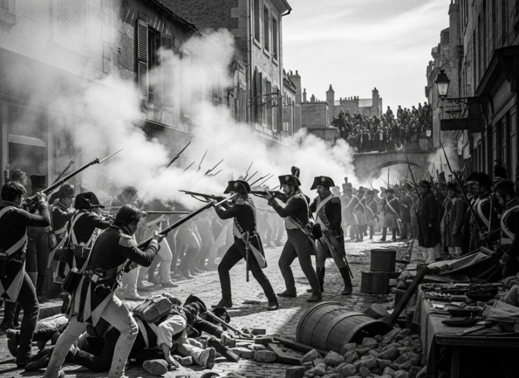 Revolução Francesa foto em preto e branco.