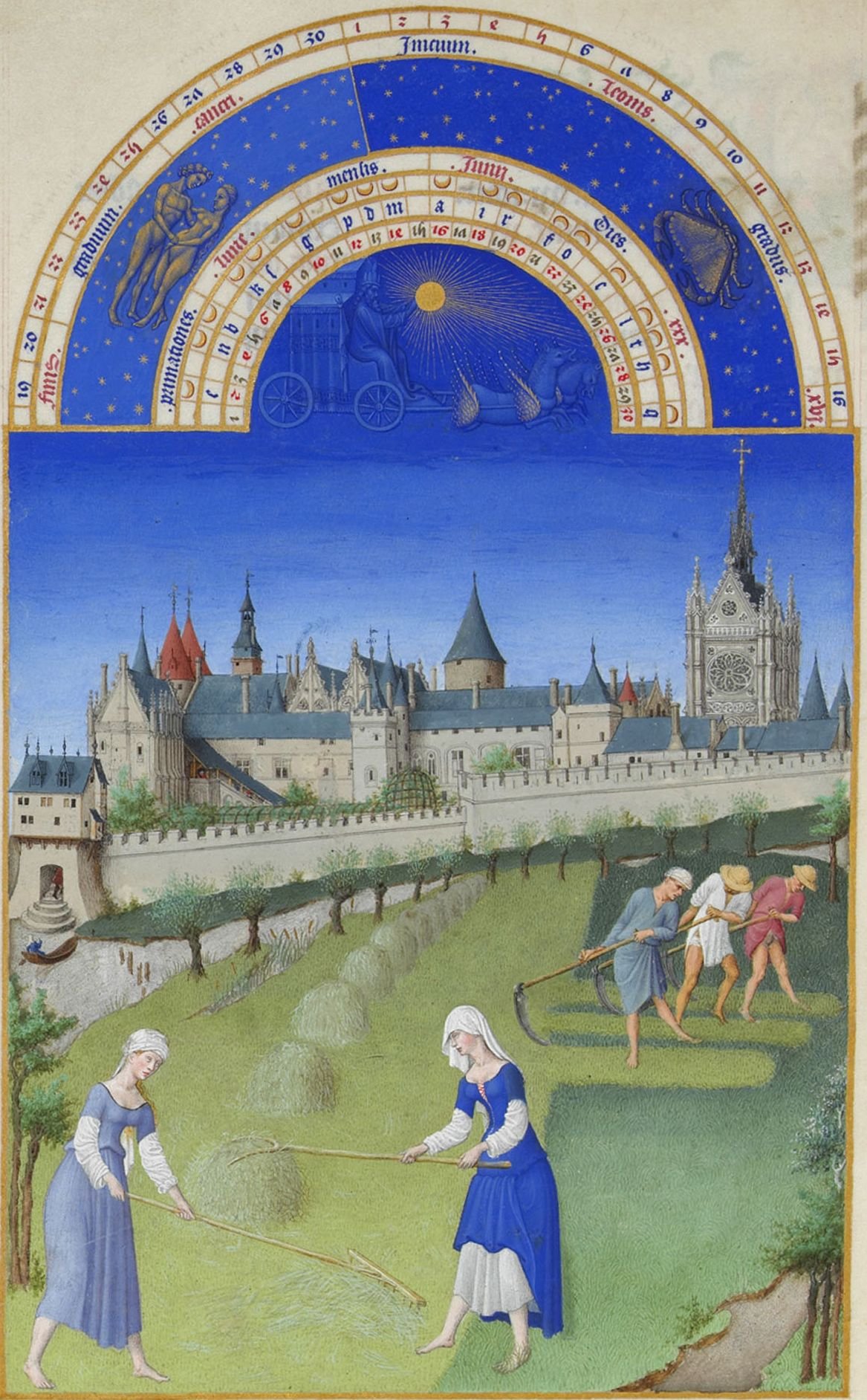 Paris Medieval: como Nasceu a Cidade na Île de la Cité 2 Palais de la Cité medieval, iluminura de Les Très Riches Heures du Duc de Berry