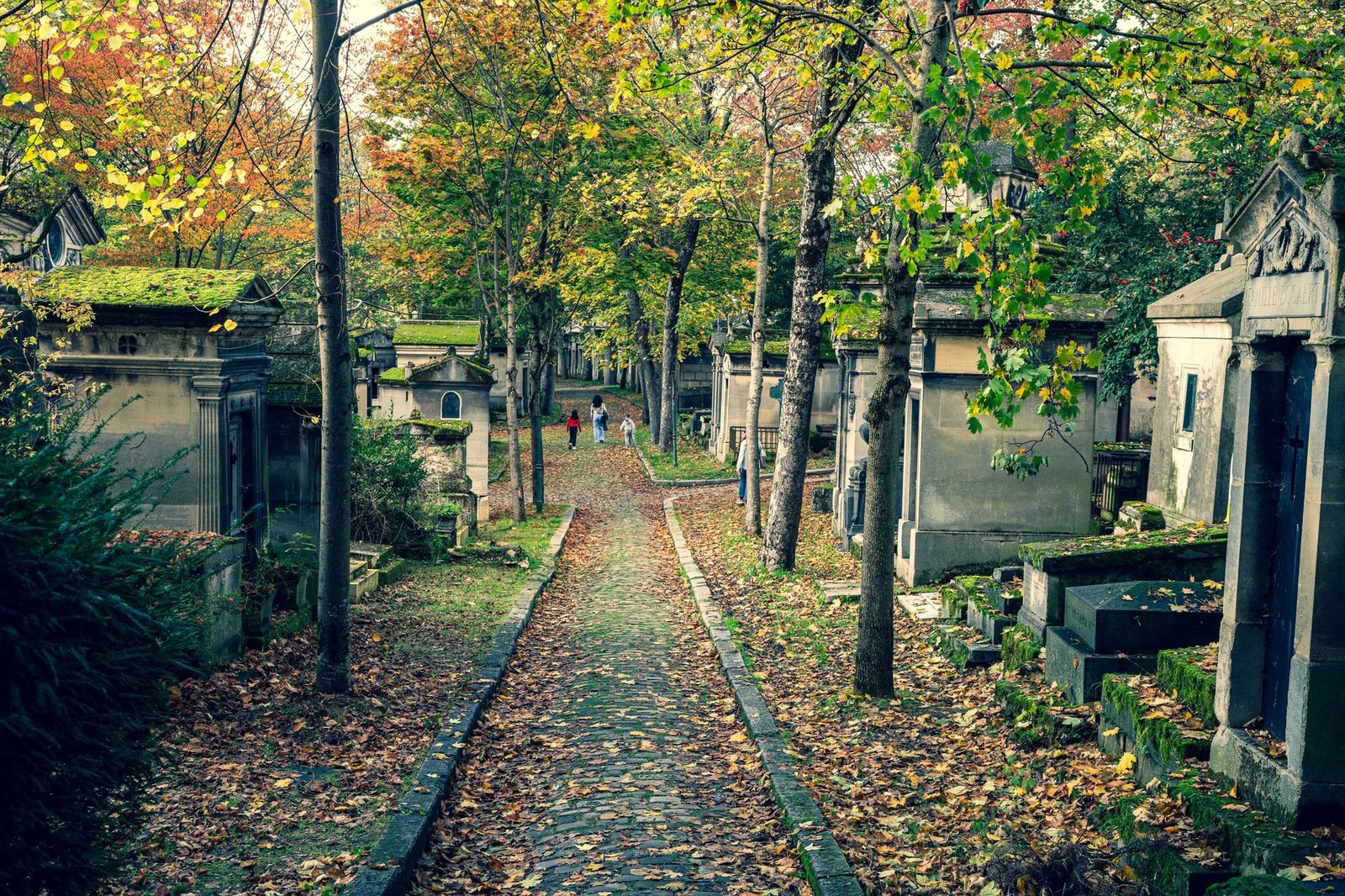 Cemitério Père Lachaise: o roteiro mais inesperado (e fascinante) de Paris 3 Visão serena de outono em um cemitério histórico de Paris