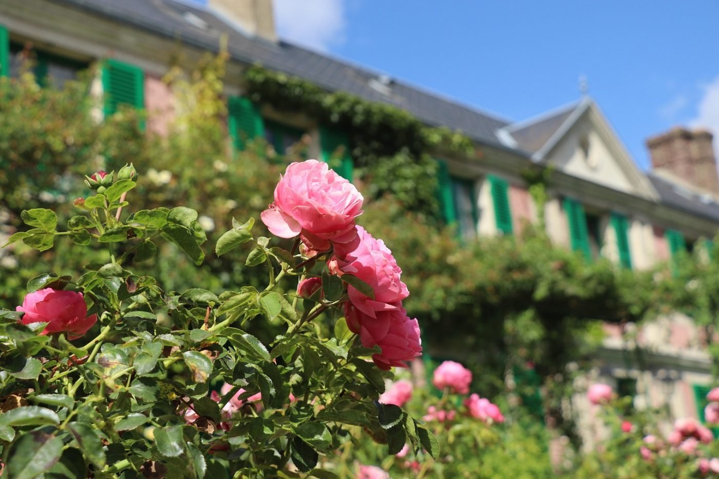 Giverny: a Casa e os Jardins de Claude Monet Perto de Paris 4 Rosas e flores exuberantes nos jardins de Claude Monet em Giverny