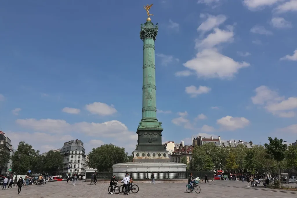 Bastille e Faubourg Saint-Antoine a pé: história e design 2 place de la bastille em paris com coluna de julho